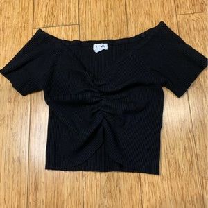 Garage ruched tee (color: black) size XS